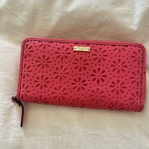 Kate Spade Pink Cutout Floral Wallet